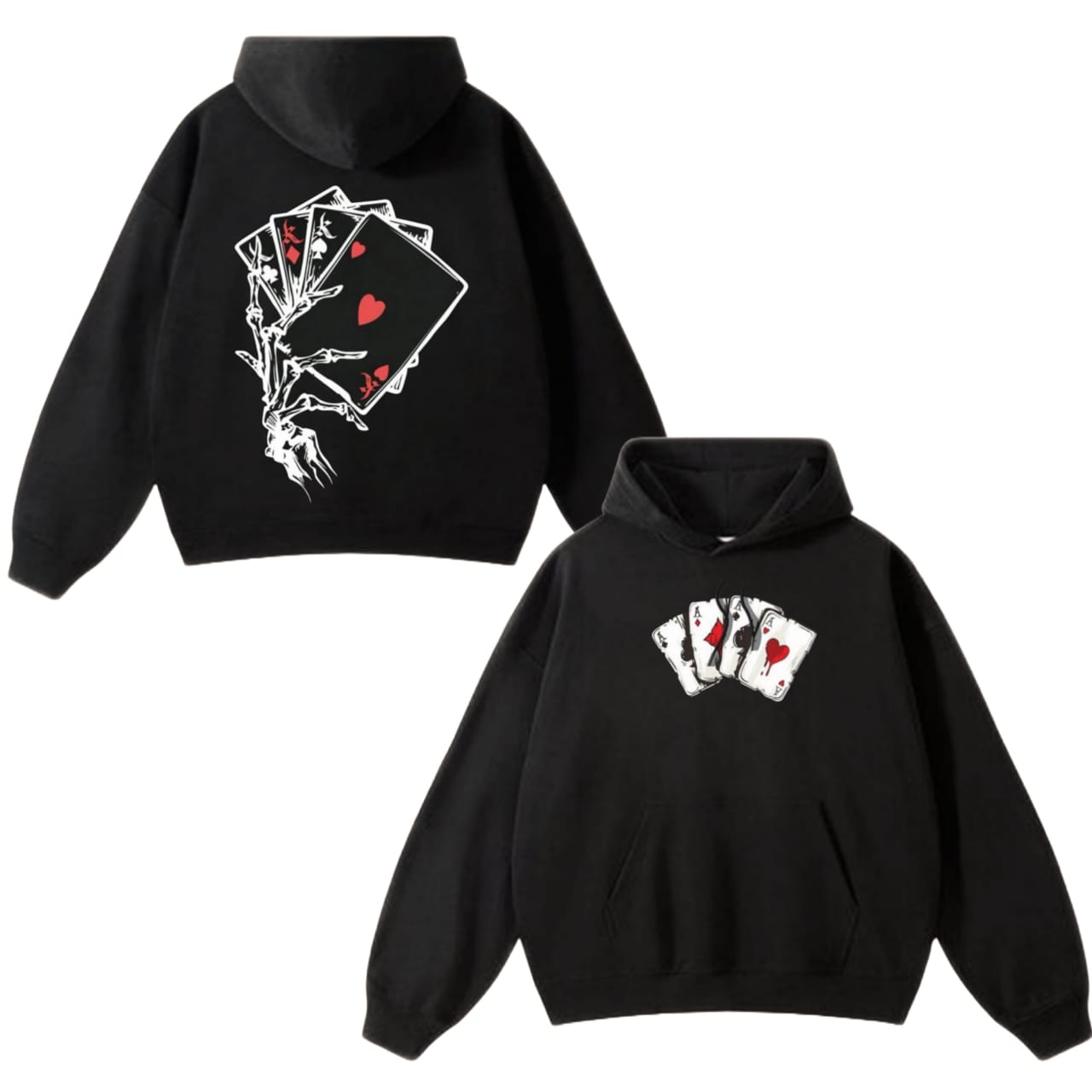 printed black hoodie